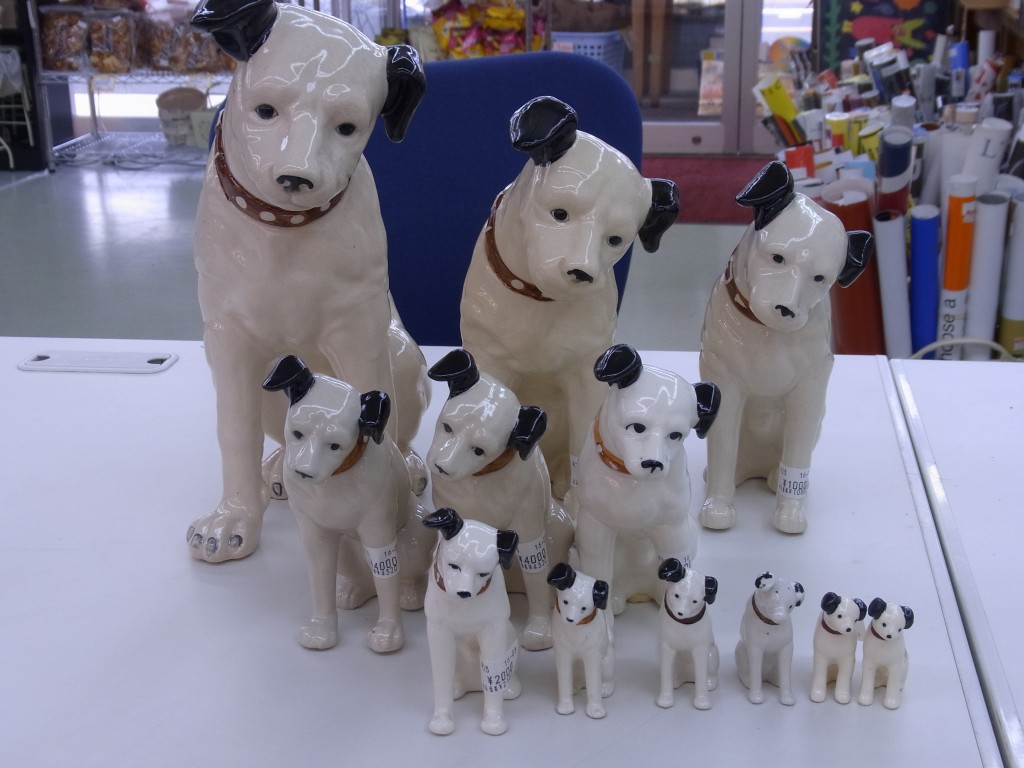 ビクター犬 ニッパー 陶器置物 各サイズ 群馬県のリサイクルショップ エキスパート